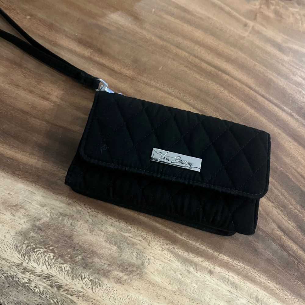 Black Vera Bradley Wallet / Phone Wristlet